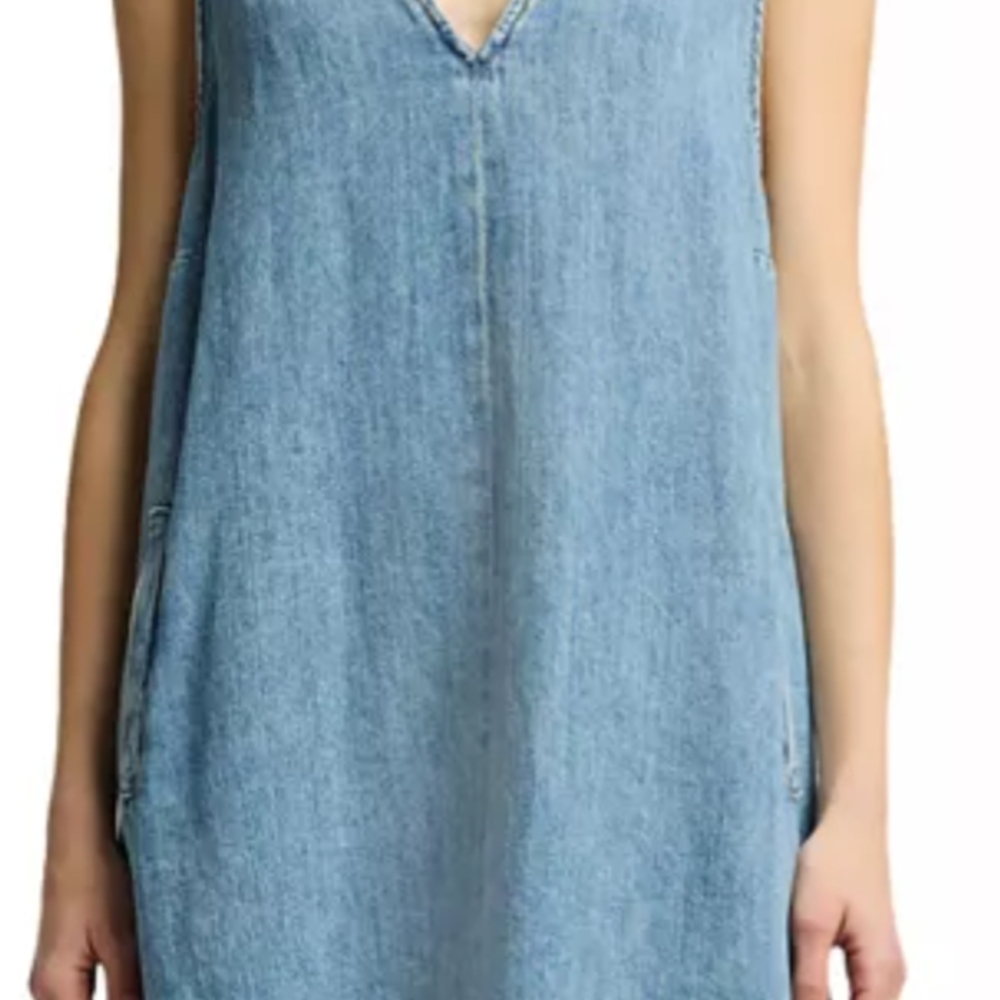 7 For All Mankind Light Blue Denim Top